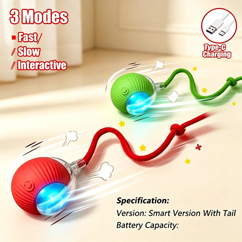 Interactive Dog Ball Toy – Automatic Obstacle Avoidance Pet Ball