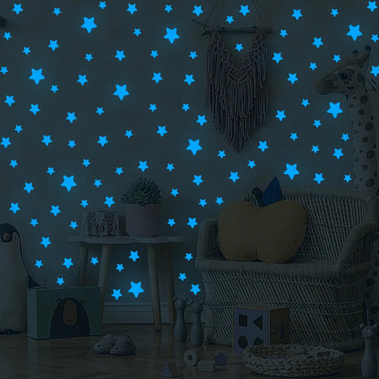 100 Glow in the Dark Star Stickers for Kids Rooms