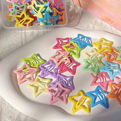 Girls Hair Clips – Star-Shaped Alloy Hairpins, 20/50Pcs
