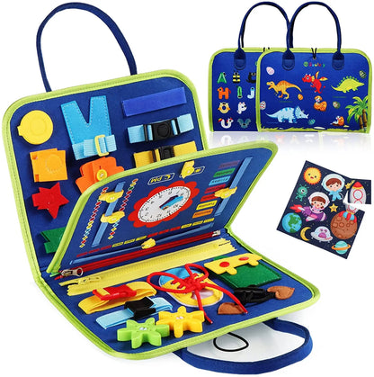 Montessori Busy Board – Toddler Sensory Activity & Learning Toy