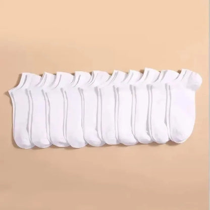 10 Pairs of Antibacterial, Odor Proof, Breathable, and Comfortable Boat Socks, Suitable for Spring, Autumn, Winter, and Summer,