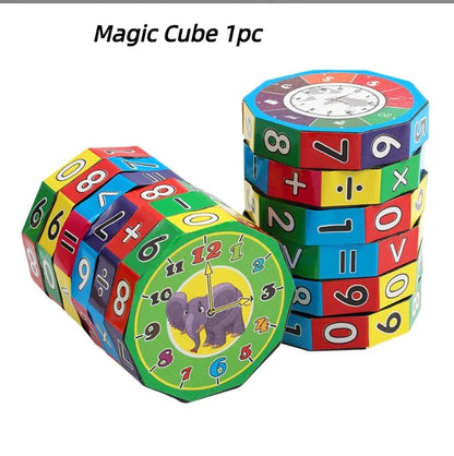 Math Cube Toy – Montessori Arithmetic Counting & Learning Puzzle