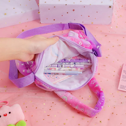 Fashion Sweet Unicorn Handbags For Girls Cute Kid Crossbody Shoulder Bag Children Birthday Party Gift Little Girl Small Purse