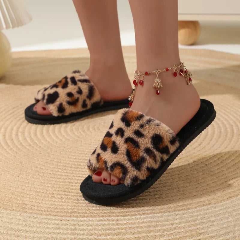 Women's Warm Slippers Plush Non Slip House Shoes for Winter