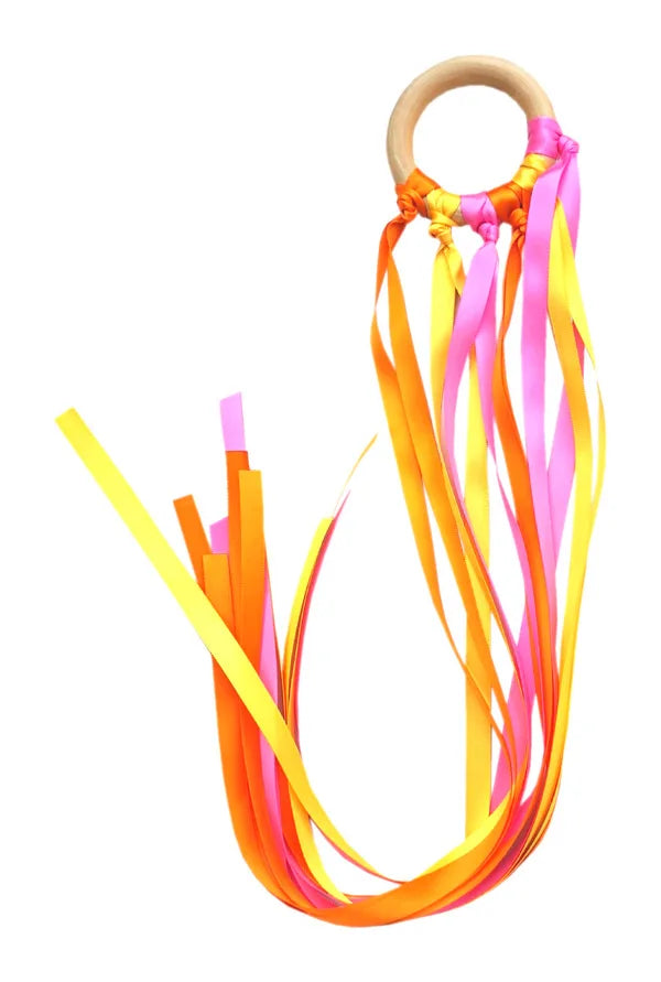 Montessori Ribbon Toy – Rainbow Sensory Streamer for Kids