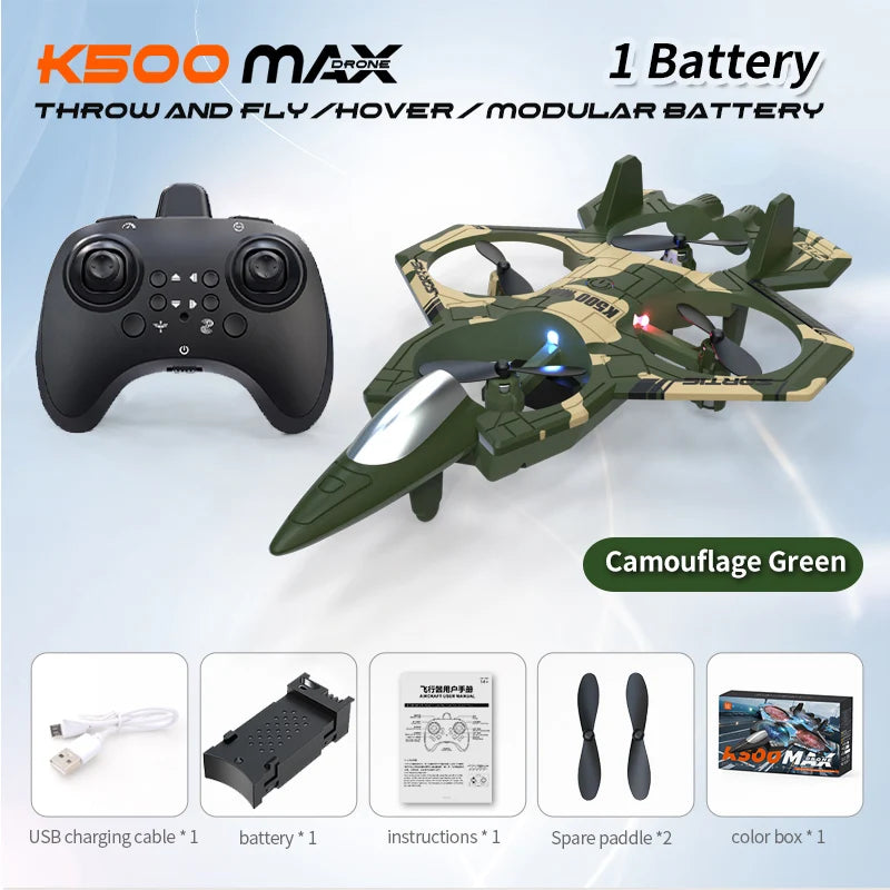 RC Foam Glider Airplane with LED Lights and 2.4GHz Remote Control