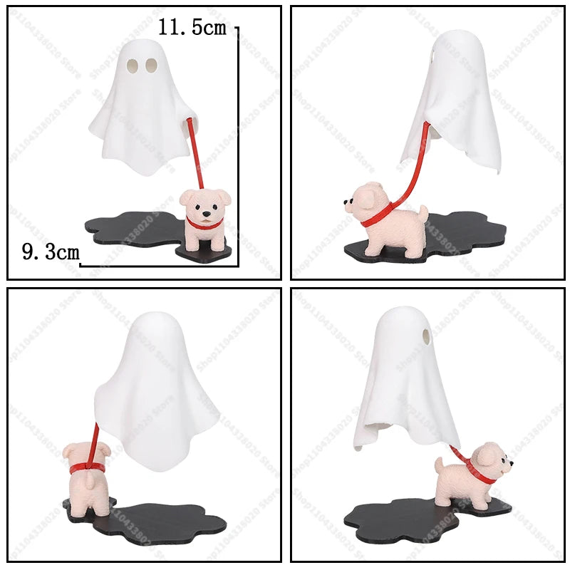 Cute Ghost LED Night Light with Dog Figure for Halloween Decor