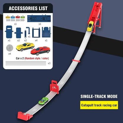 Race Track Ramp Toy – Gliding Car Rail Set for Kids