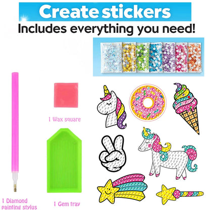 Diamond Painting Sticker Kit – Big Gem Art Craft for Kids