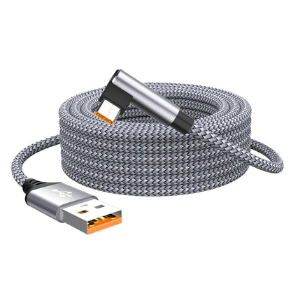 6A USB C Elbow Type C Fast Charge Cable 3m 5m Phone Extend Charging Cable for Samsung Huawei Xiaomi Oppo OnePlus VR Camera