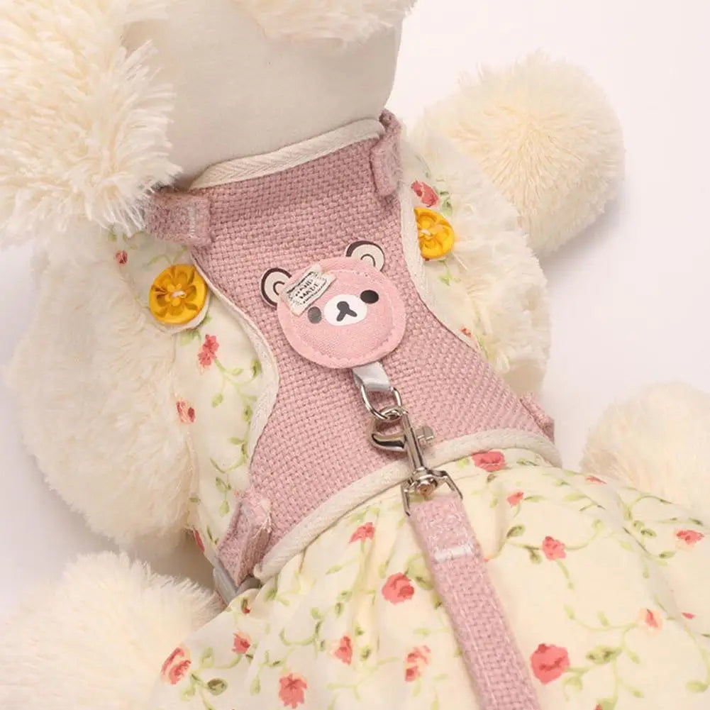 Small Pet Harness and Leash Vest Set for Dogs and Small Pets