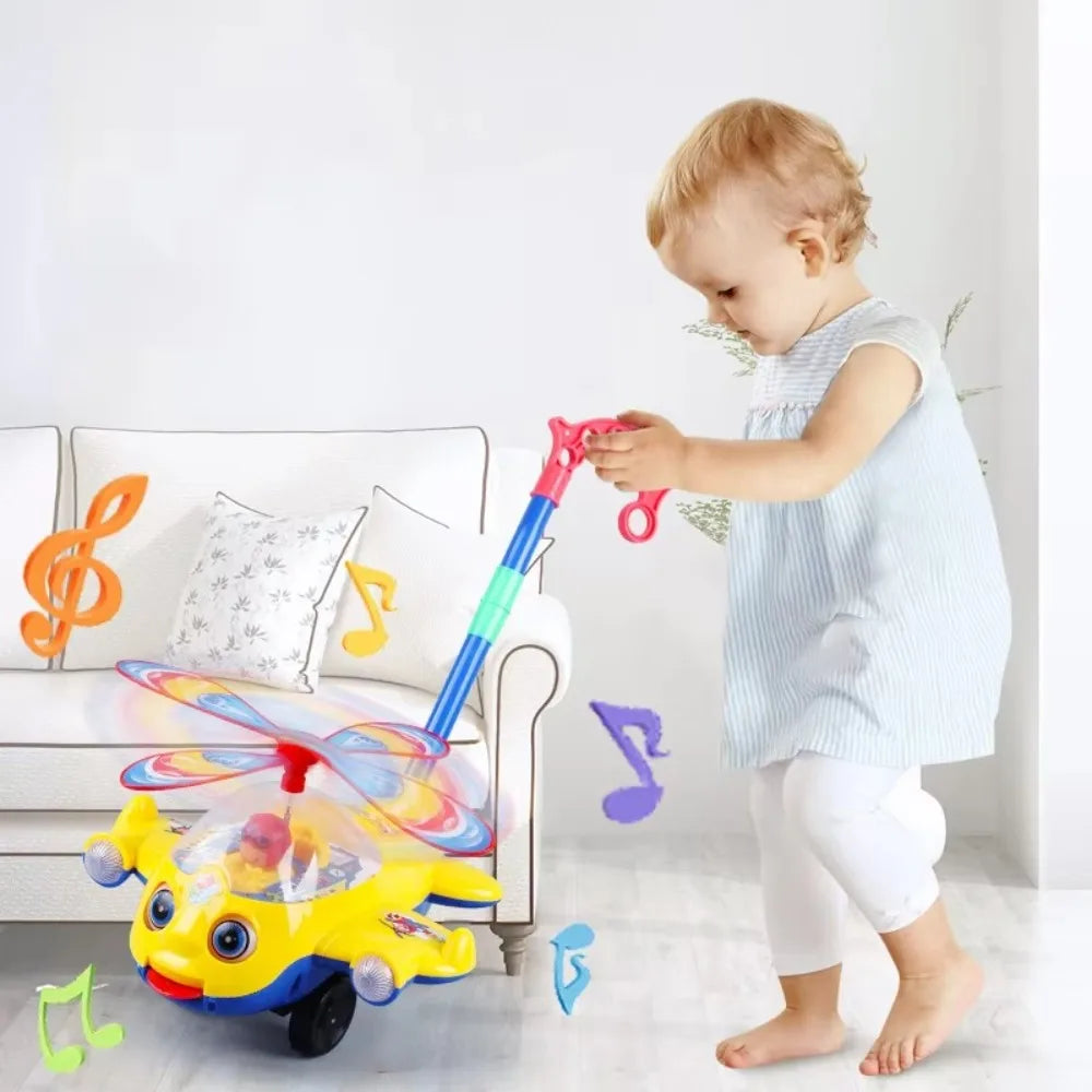 Interactive Baby Push Toy with Bell – Airplane Walker Toy