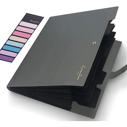 Expanding File Folder A4 5 Pocket Accordion Document Organizer