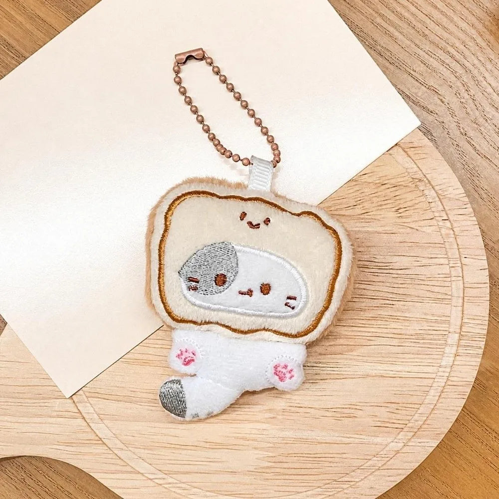 Plush Cat Keychain – Multicolor Couple Bag Charm