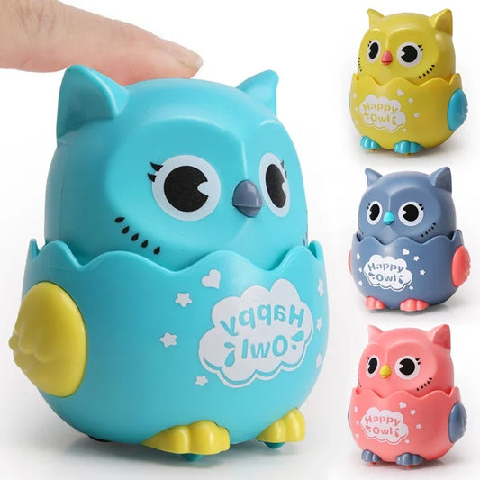 Wind Up Owl Toy – Mechanical Press & Slide Animal Toy