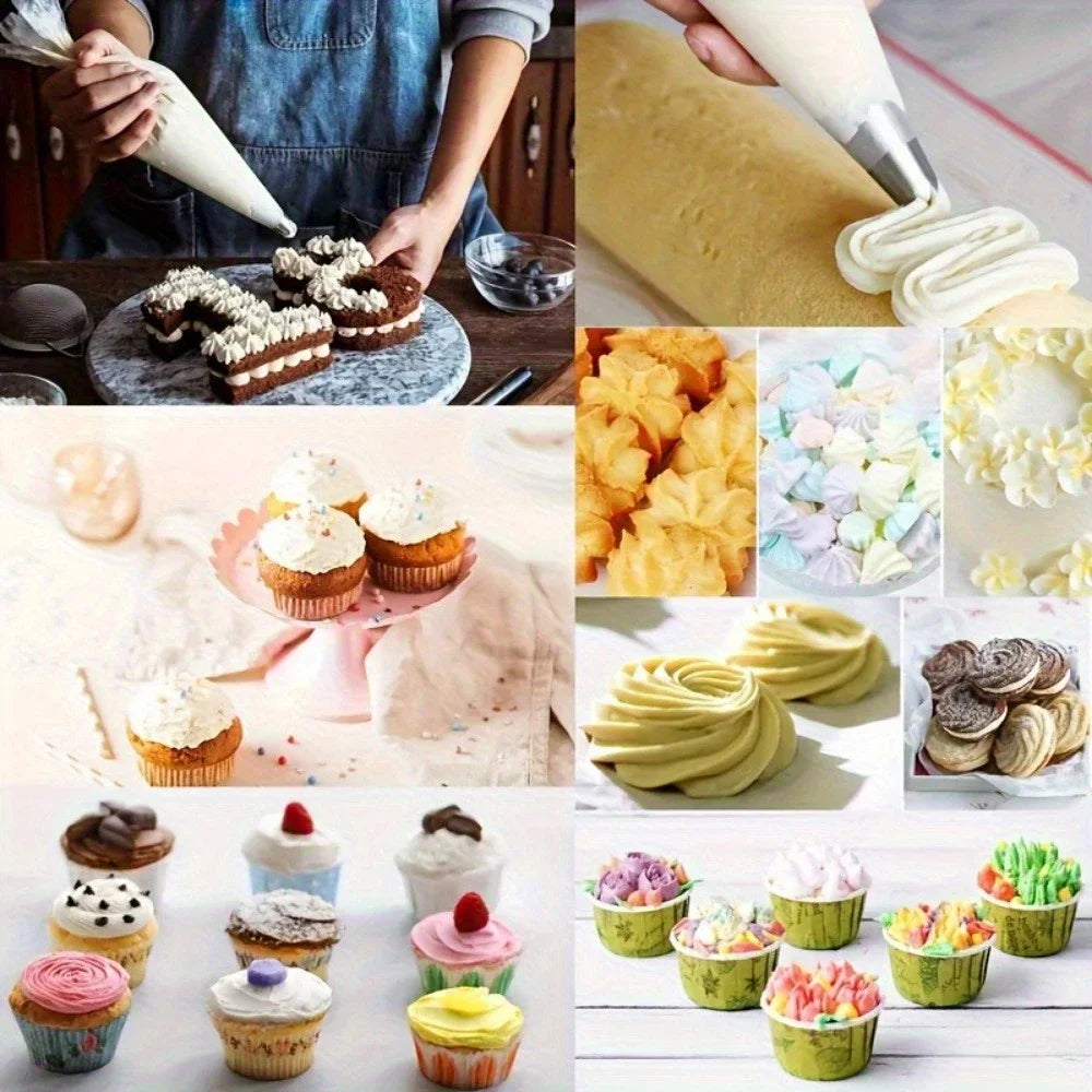 Disposable Piping Bags 100PCS Leak-Proof Pastry Bags for Cake Decorating