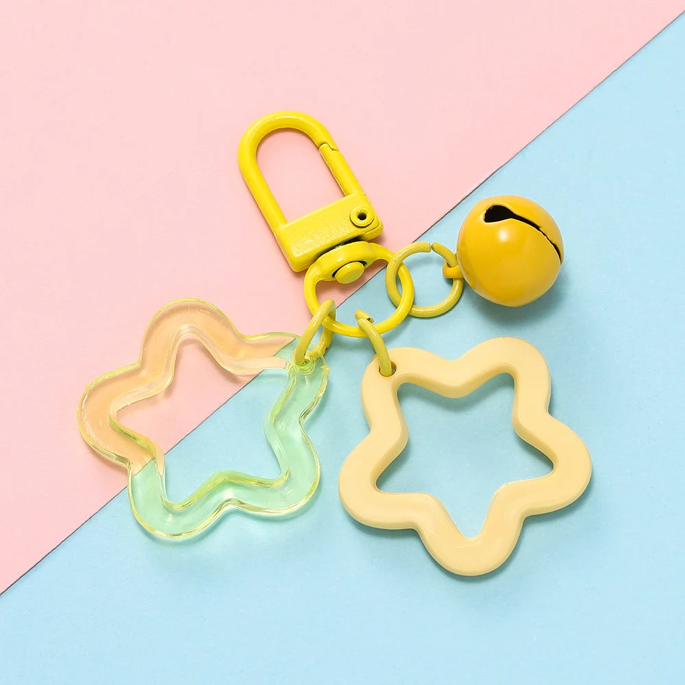 Fashion Keychain with Lobster Clasp Plastic Decorative Key Ring