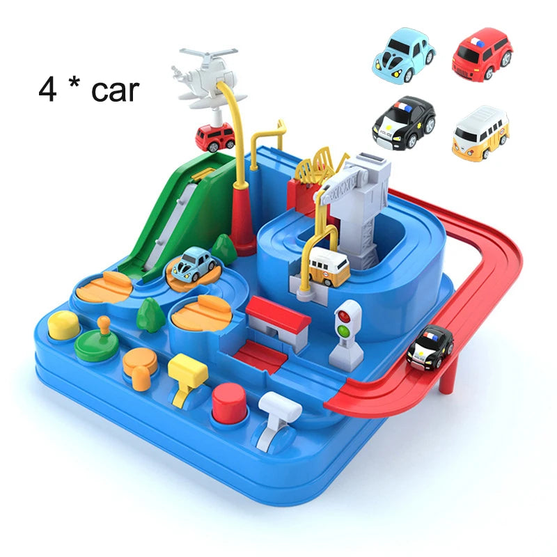 Racing Track Car Toy Set – Educational Rail Adventure Game
