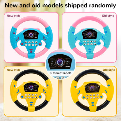 Baby Steering Wheel Toy with Lights and Sounds for Pretend Driving