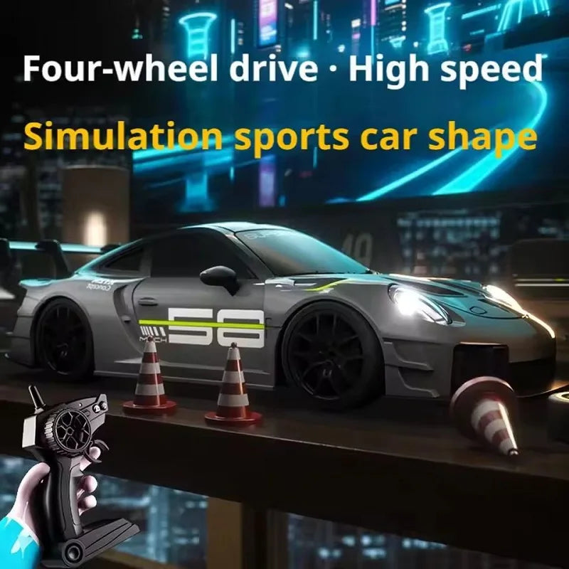 1:24 Scale RC Drift Racing Car with LED Lights and 4WD
