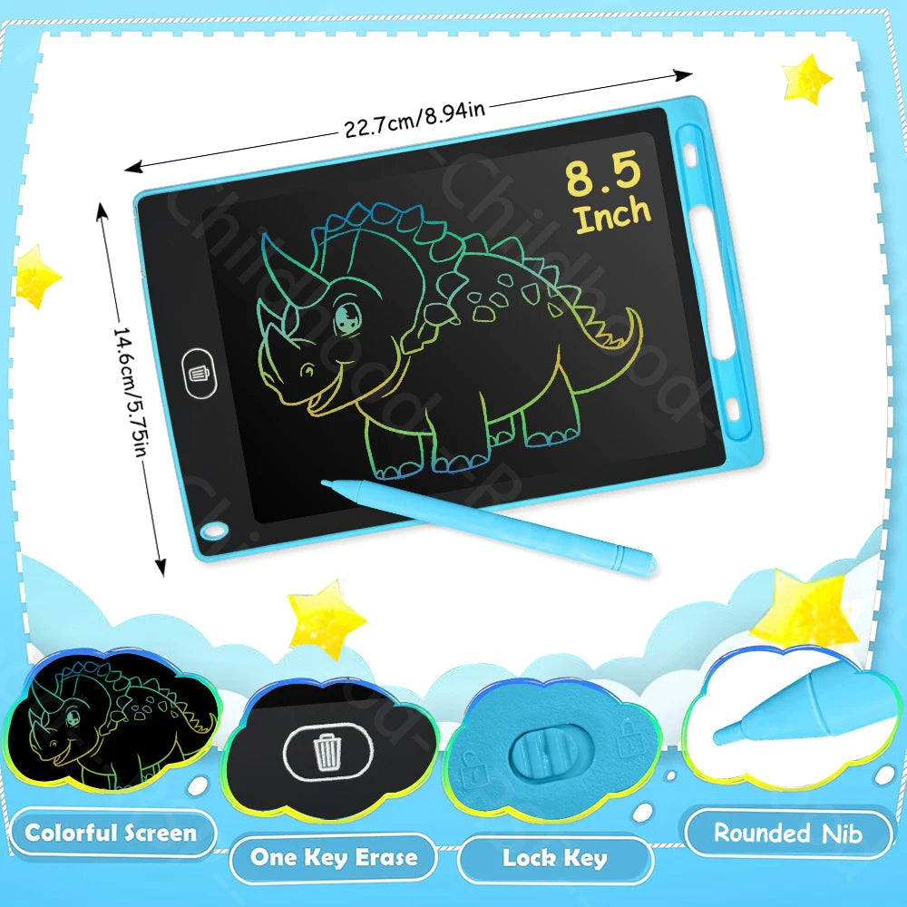 LCD Writing Tablet for Kids – Reusable Drawing & Doodle Board