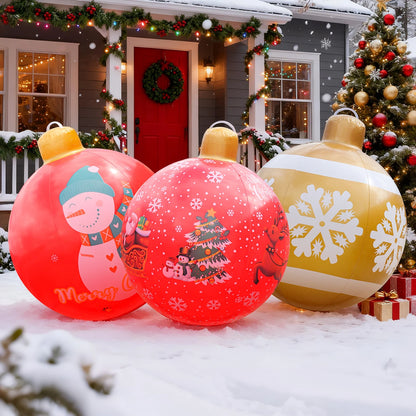 Inflatable Christmas Ornament – Large PVC Holiday Decoration Ball