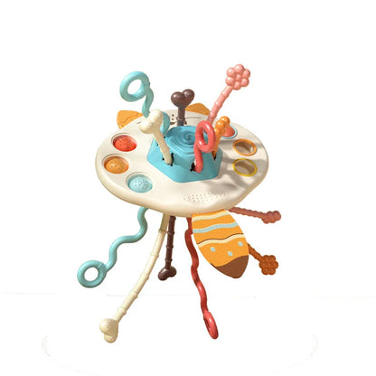 Pull String Toy – Silicone Baby Sensory Teething Montessori Toy