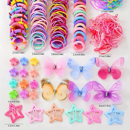 Girls Hair Accessories Set Colorful Cartoon Hair Bands Bow Headpieces