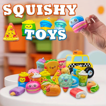 10-Piece Mini Food Squishy Toys – Slow-Rising Squeeze Set