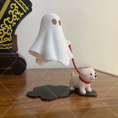 Cute Ghost LED Night Light with Dog Figure for Halloween Decor