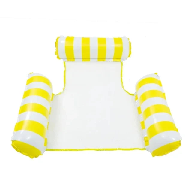 Summer Swim Inflatable Floating Water Mattresses Hammock Stripe Lounge Chairs Pool Water Sports Toys Floating Mat Pool Toys Kids