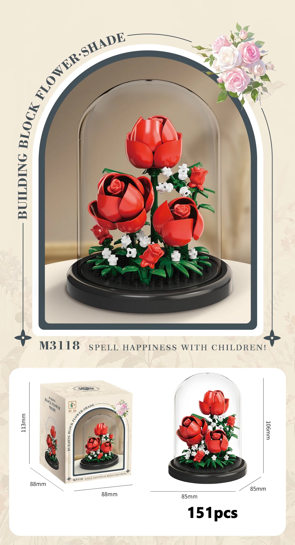 Flower Building Blocks – Bonsai Bouquet Micro Building Set