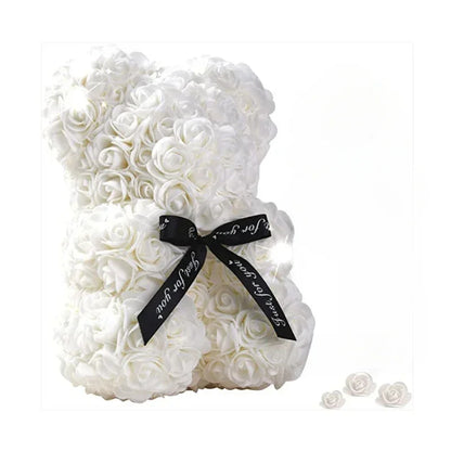2026 Artificial Flower Eternal Rose Teddy Bear for 520 Mom Mother's Day Birthday Valentine's Day Anniversary Gifts & Decorations