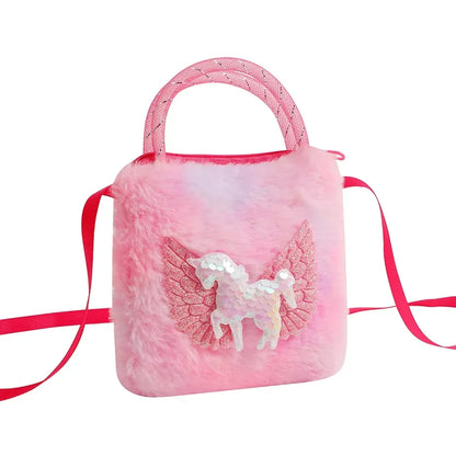 Fashion Sweet Unicorn Handbags For Girls Cute Kid Crossbody Shoulder Bag Children Birthday Party Gift Little Girl Small Purse