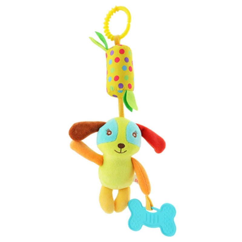 Baby Hanging Rattle – Plush Animal Sensory Toy for Stroller & Crib