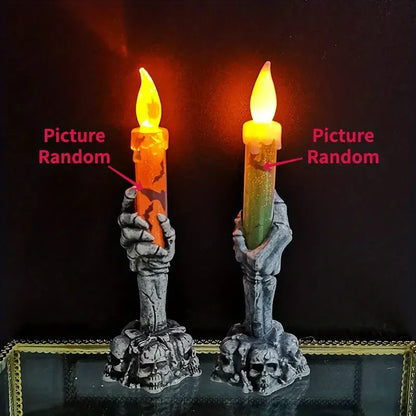 Halloween Skeleton Hand LED Candles for Haunted House Decor