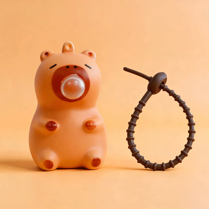Capybara Doll Pinch Pendant Toys Squeeze Spit Bubble Decompression Toy Children's Schoolbag Doll Pendant Decoration party gift
