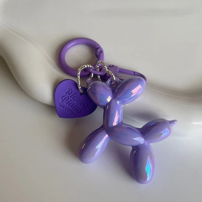 Dog Keychain Jelly Cartoon Dog Pendant Metal Bag Charm Accessory