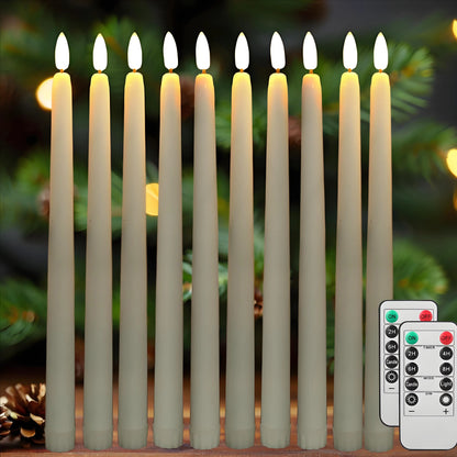 LED Flameless Taper Candles with Remote and Timer, 12/24 Pack
