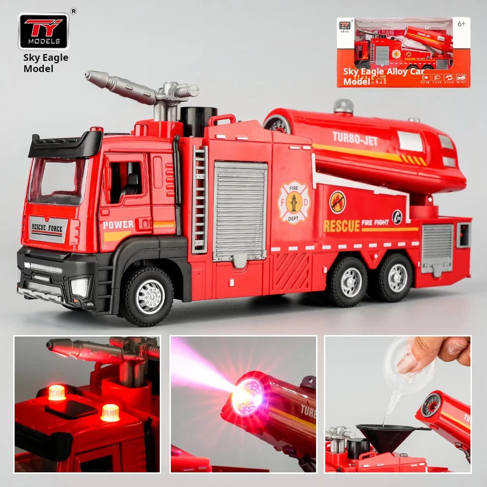 Fire Truck Toy – Large Diecast Alloy Rescue Vehicle Model