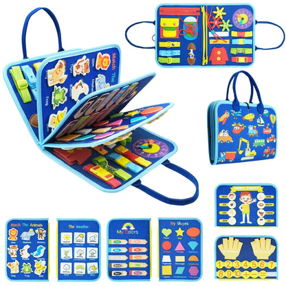 Montessori Busy Board – Toddler Busy Book Fine Motor Learning Toy
