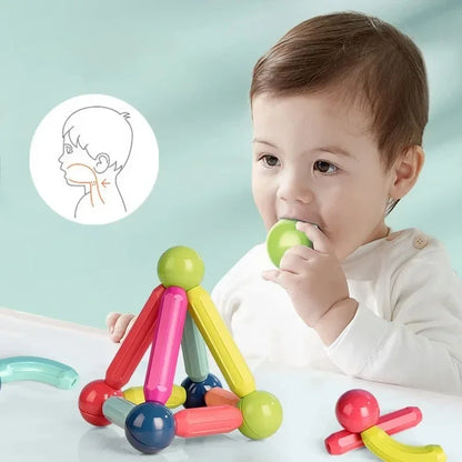Magnetic Building Blocks Cube Set for Creative Learning and Play
