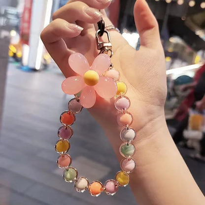 Phone Wrist Lanyard, Colorful Beaded Mobile Phone Strap
