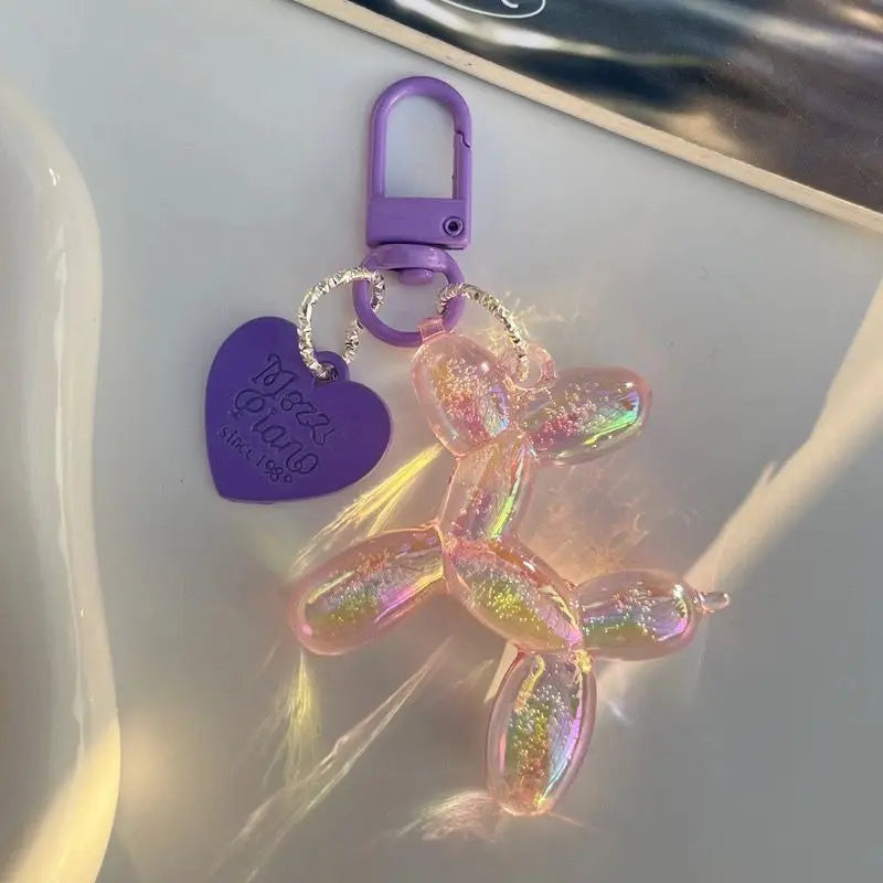 Dog Keychain, Cute Cartoon Jelly Dog Pendant & Animal Keyring