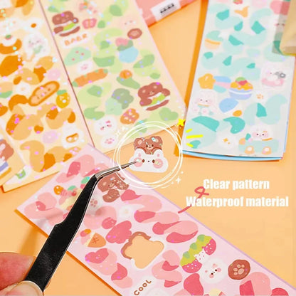 20-1000 PCS Cute Stickers Kawaii Cartoon Laser Sticker No repeat for Diary Kid DIY School Students Decoration Stationery