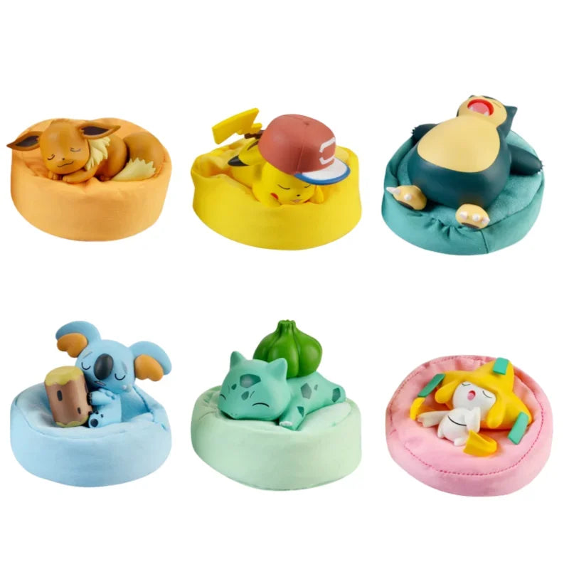 6 Piece Anime Figure Set – Mini PVC Sleeping Position Models