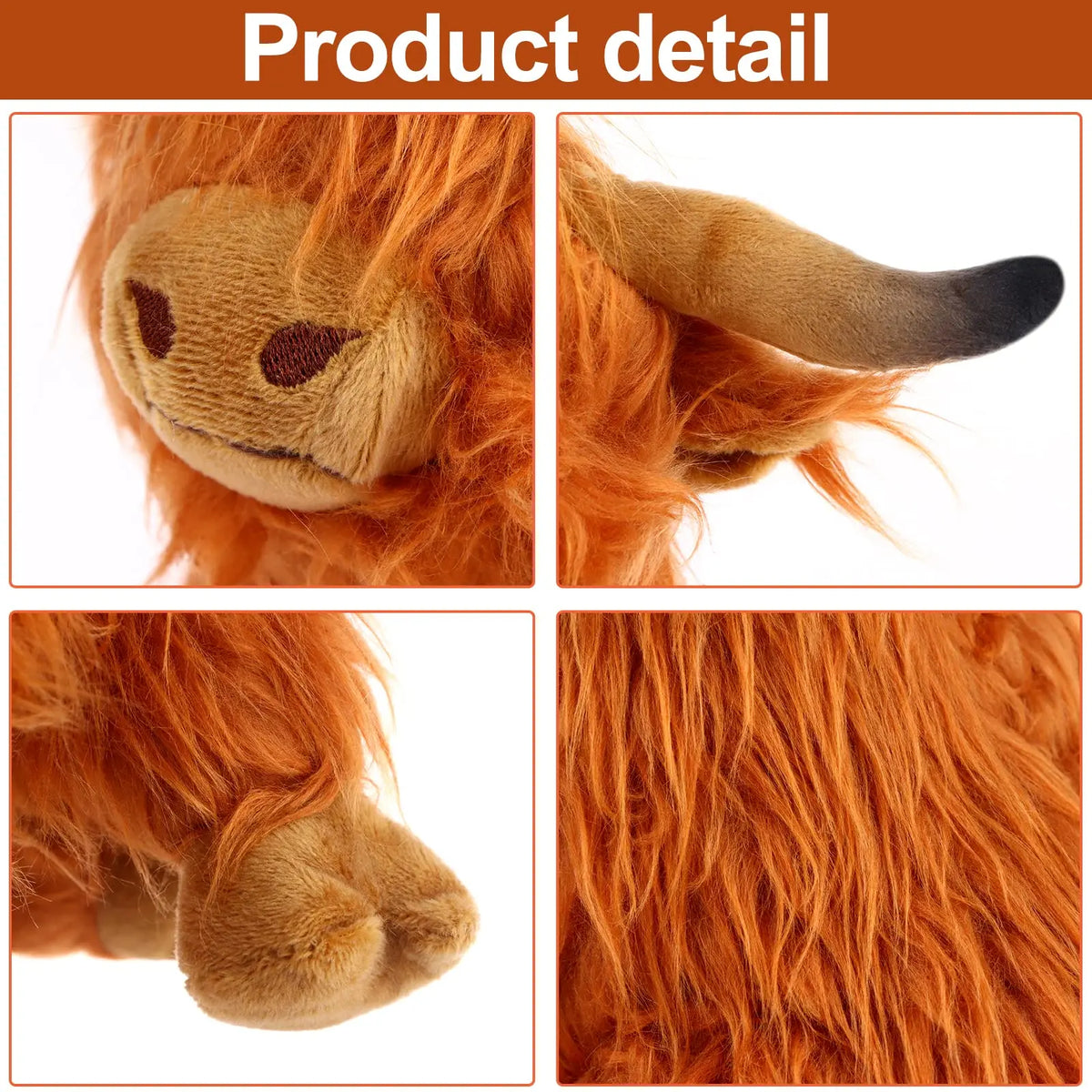 25cm Highland Cow Plush – Soft Stuffed Animal Toy