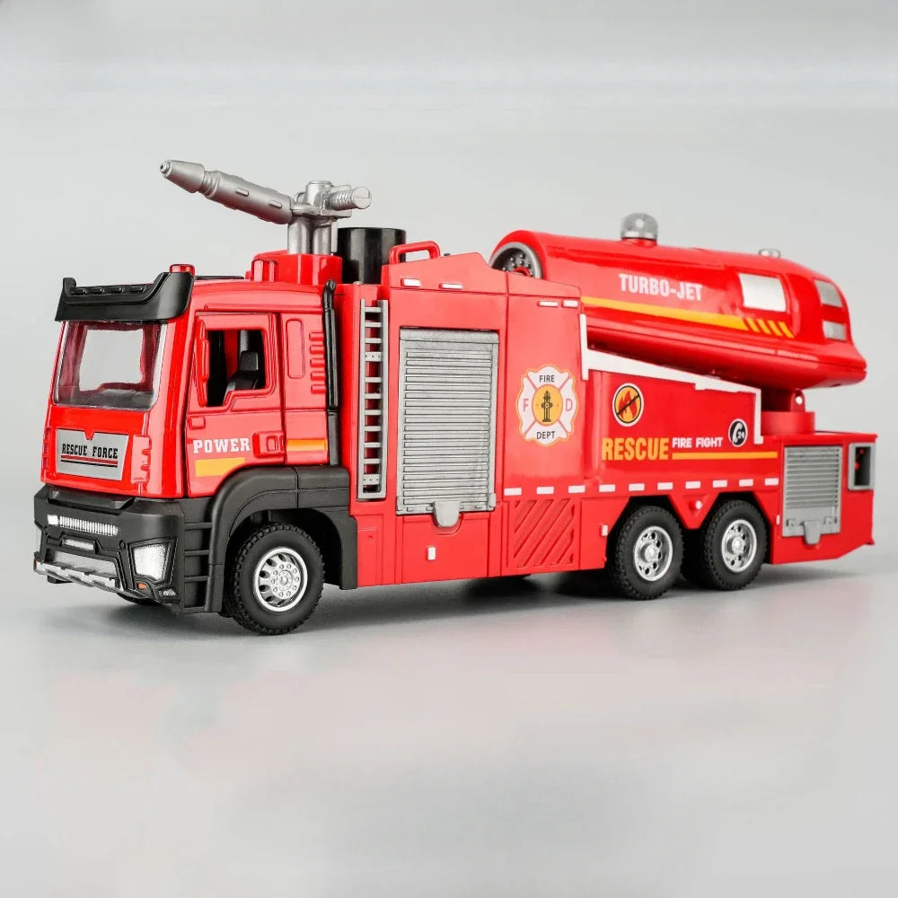 1:32 Scale Fire Truck Model with Water Spray, Lights and Sound