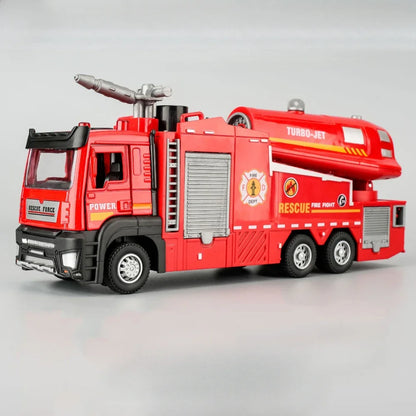 1:32 Scale Fire Truck Model with Water Spray, Lights and Sound