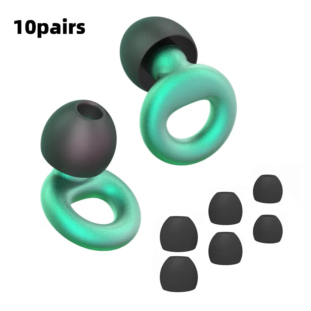 Quiet Ear Plugs for Noise Reduction – Super Soft, Reusable Hearing Protection for Sleep,Swim, Work 8 Ear Tips in XS/S/M/L
